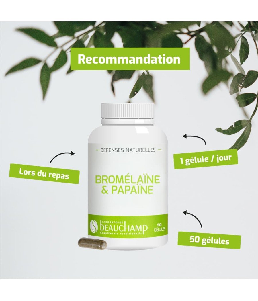 Gélules de Bromélaïne & Papaïne