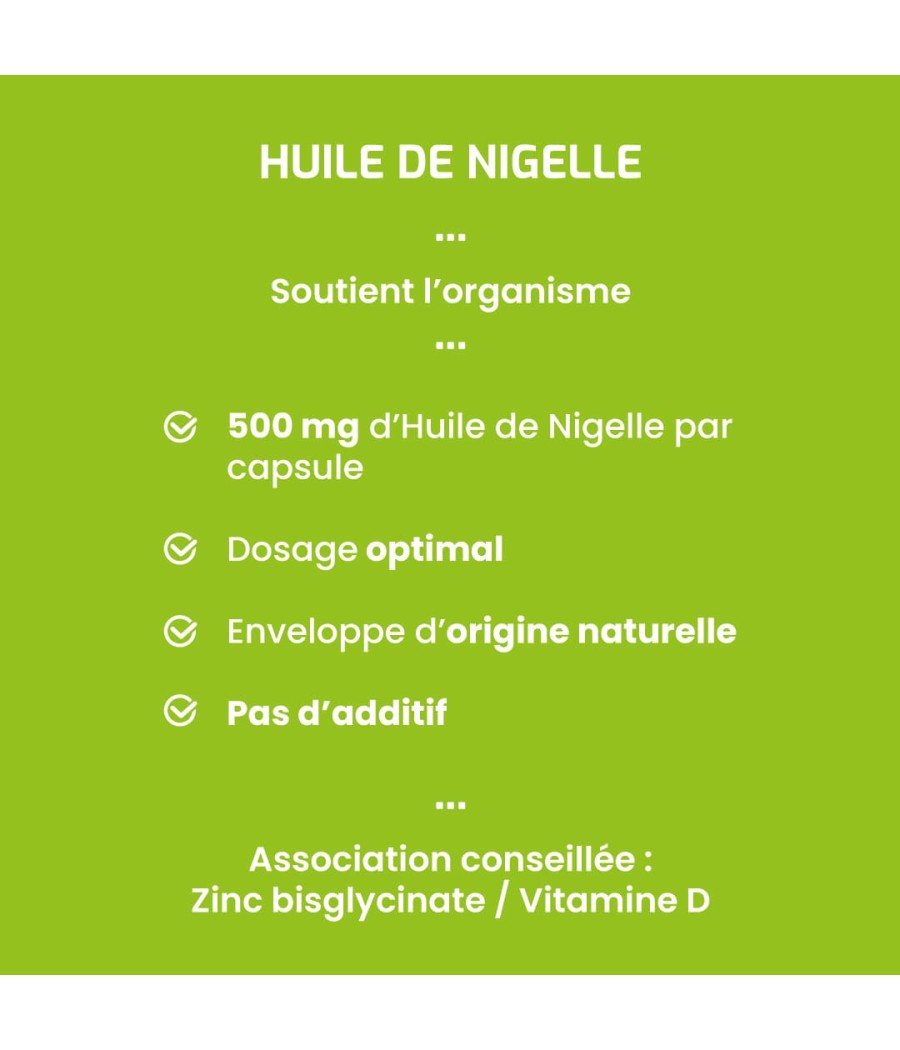 Complément alimentaire Huile de nigelle