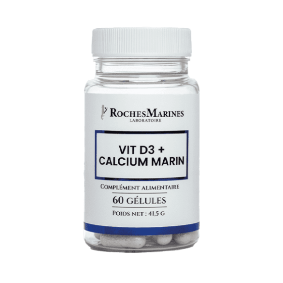 Complément alimentaire Vitamine D3 + Calcium marin