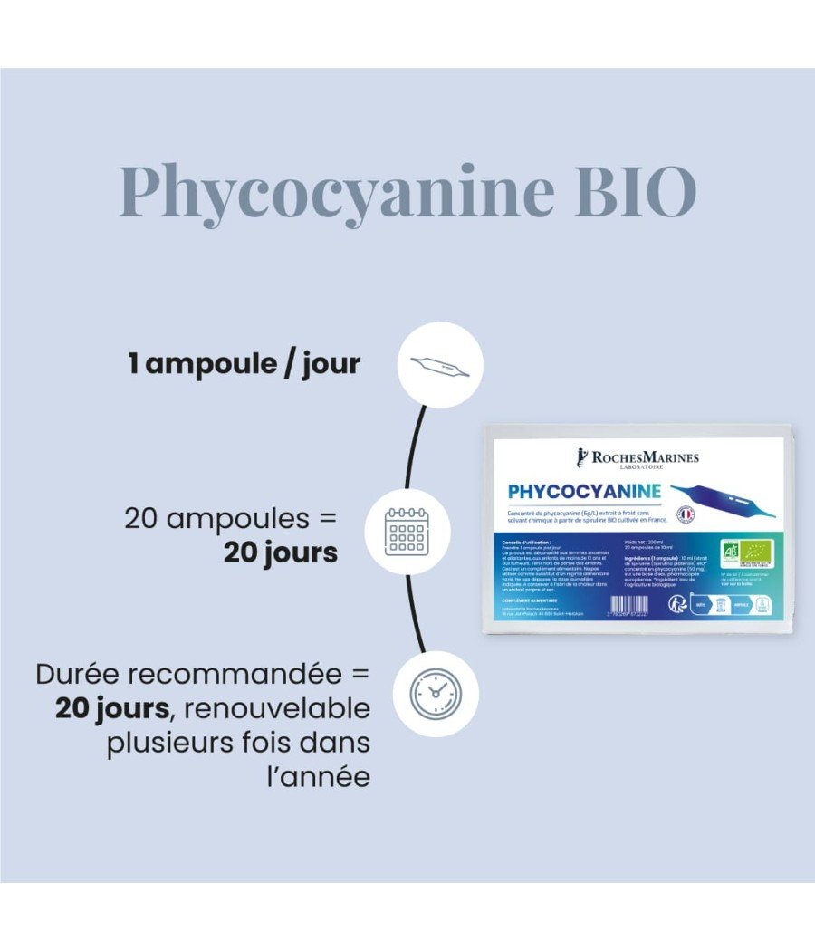 Ampoules de Phycocyanine BIO