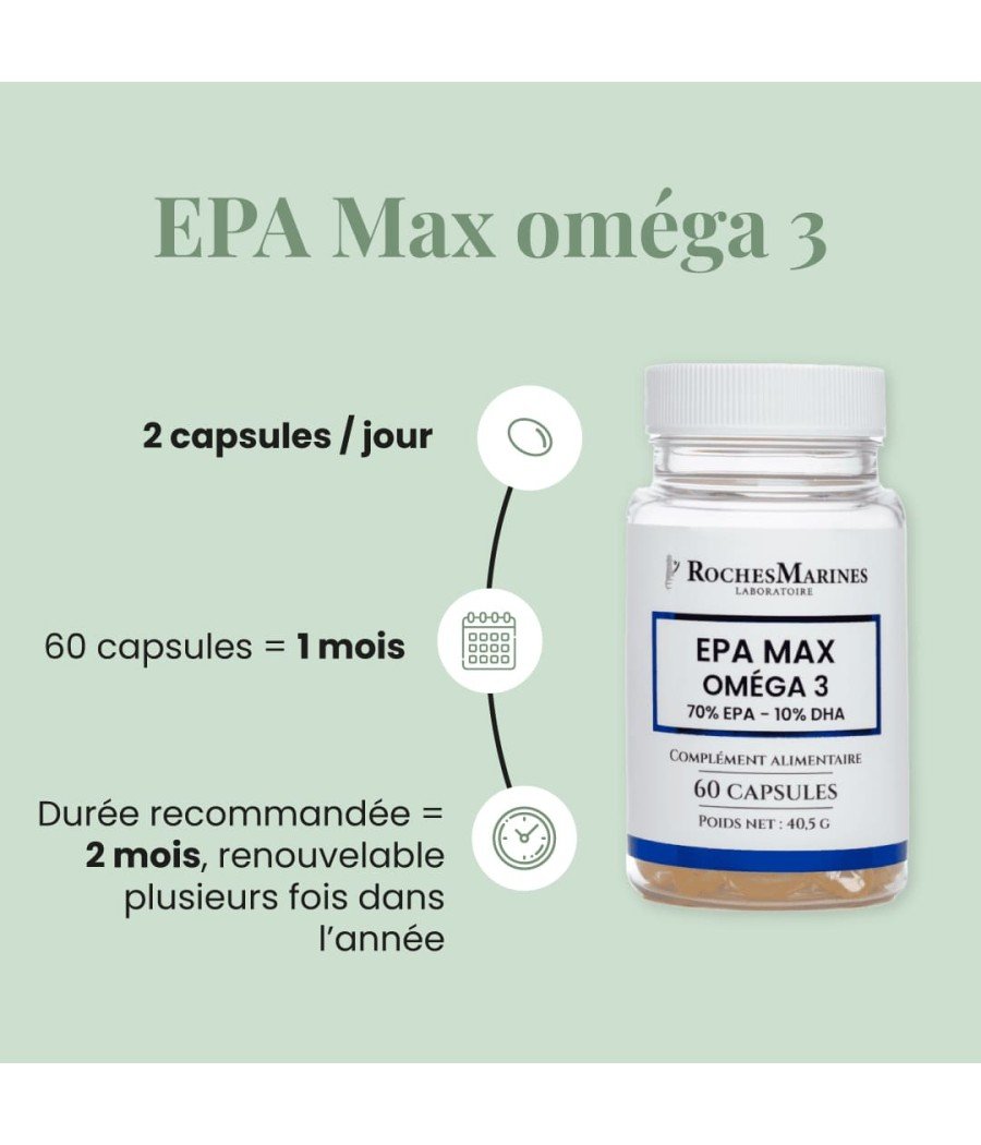 Capsules d'EPA max oméga 3
