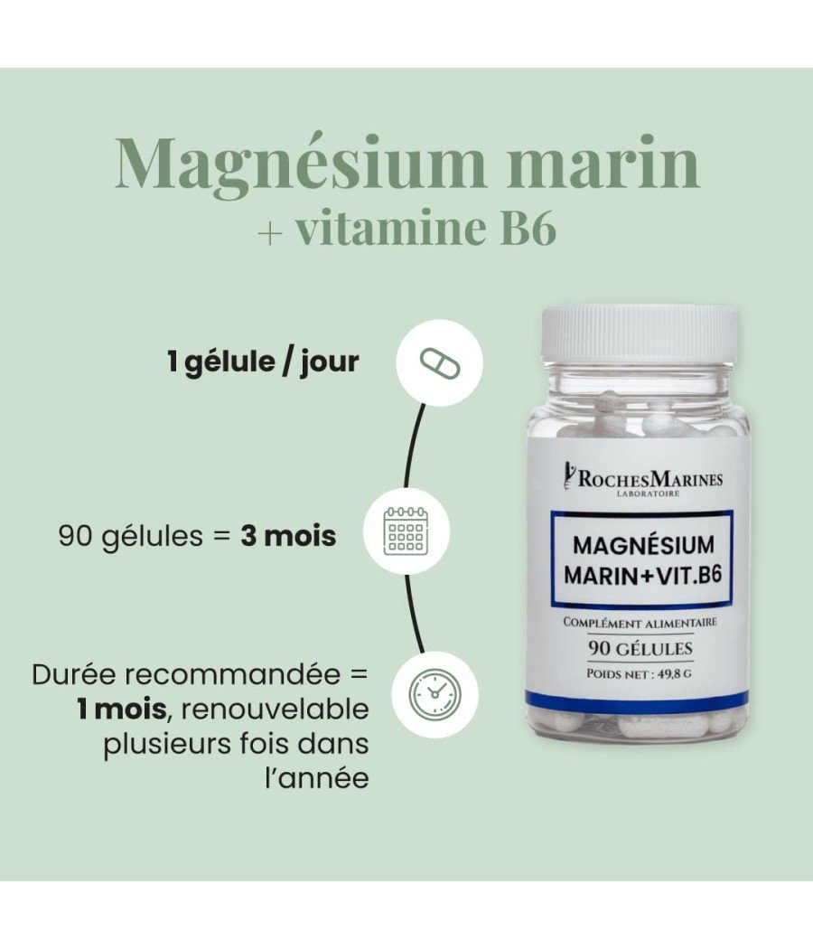 Gélules de Magnésium marin & Vitamine B6