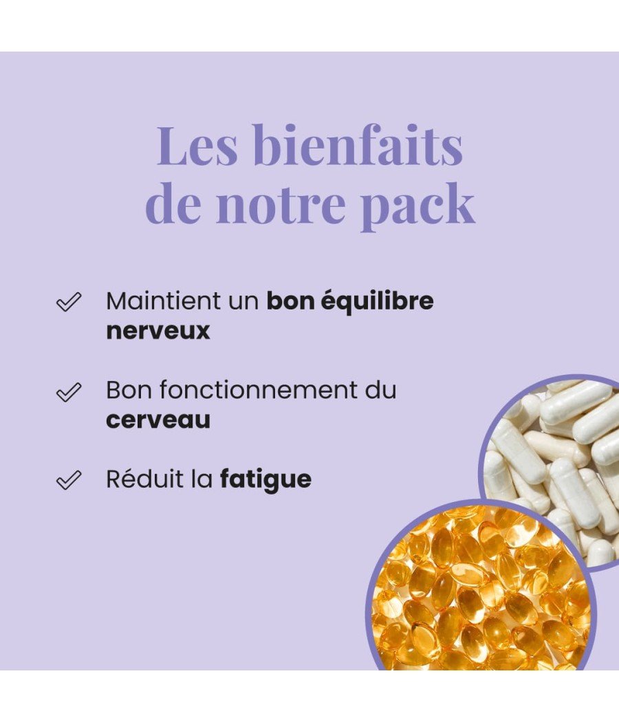 Gélules de Magnésium marin + Vitamine B6 et Capsules d'EPA Max Oméga 3