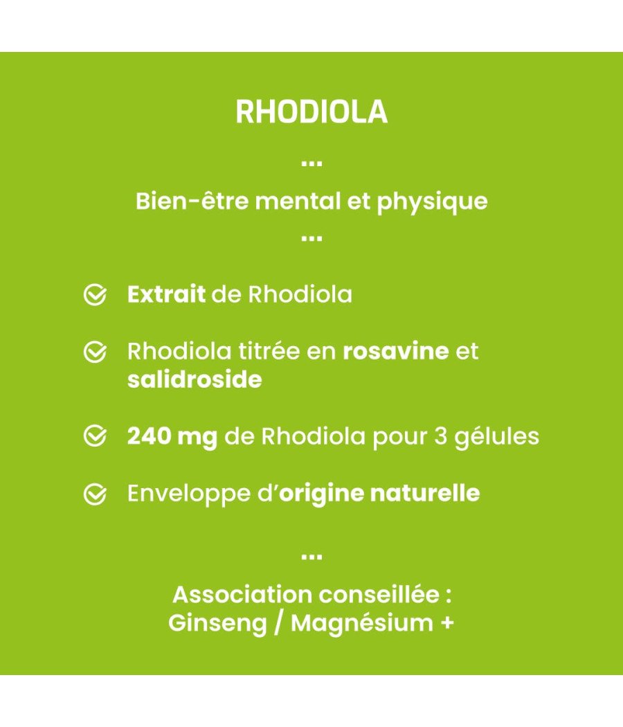 Complément alimentaire Rhodiola