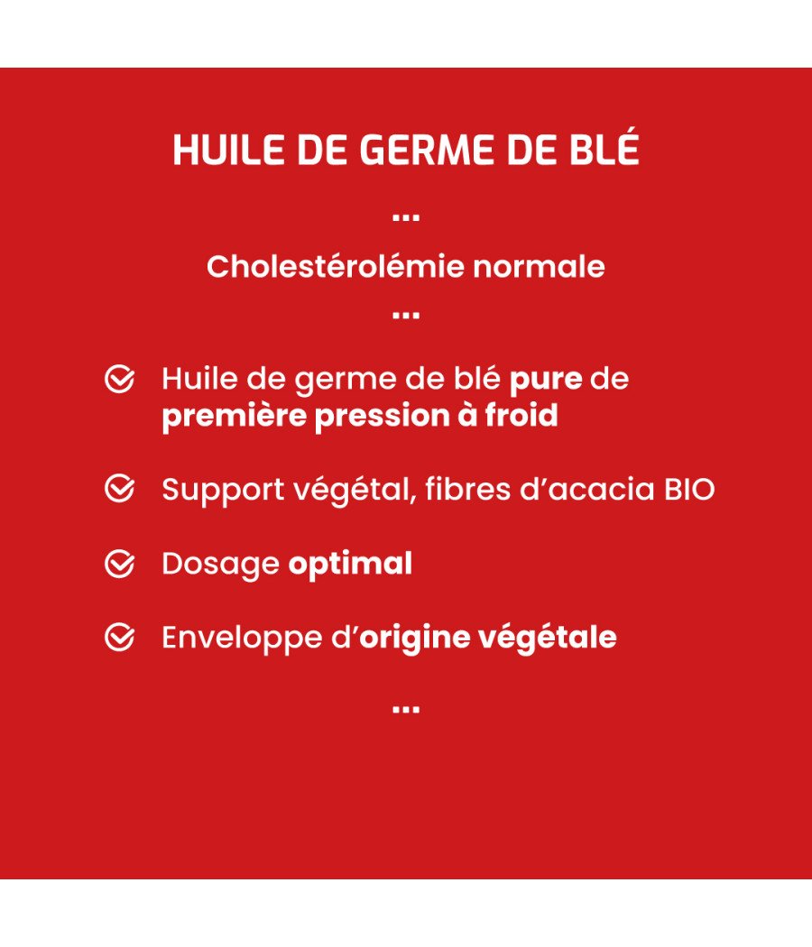 Pureté Huile de germe de blé