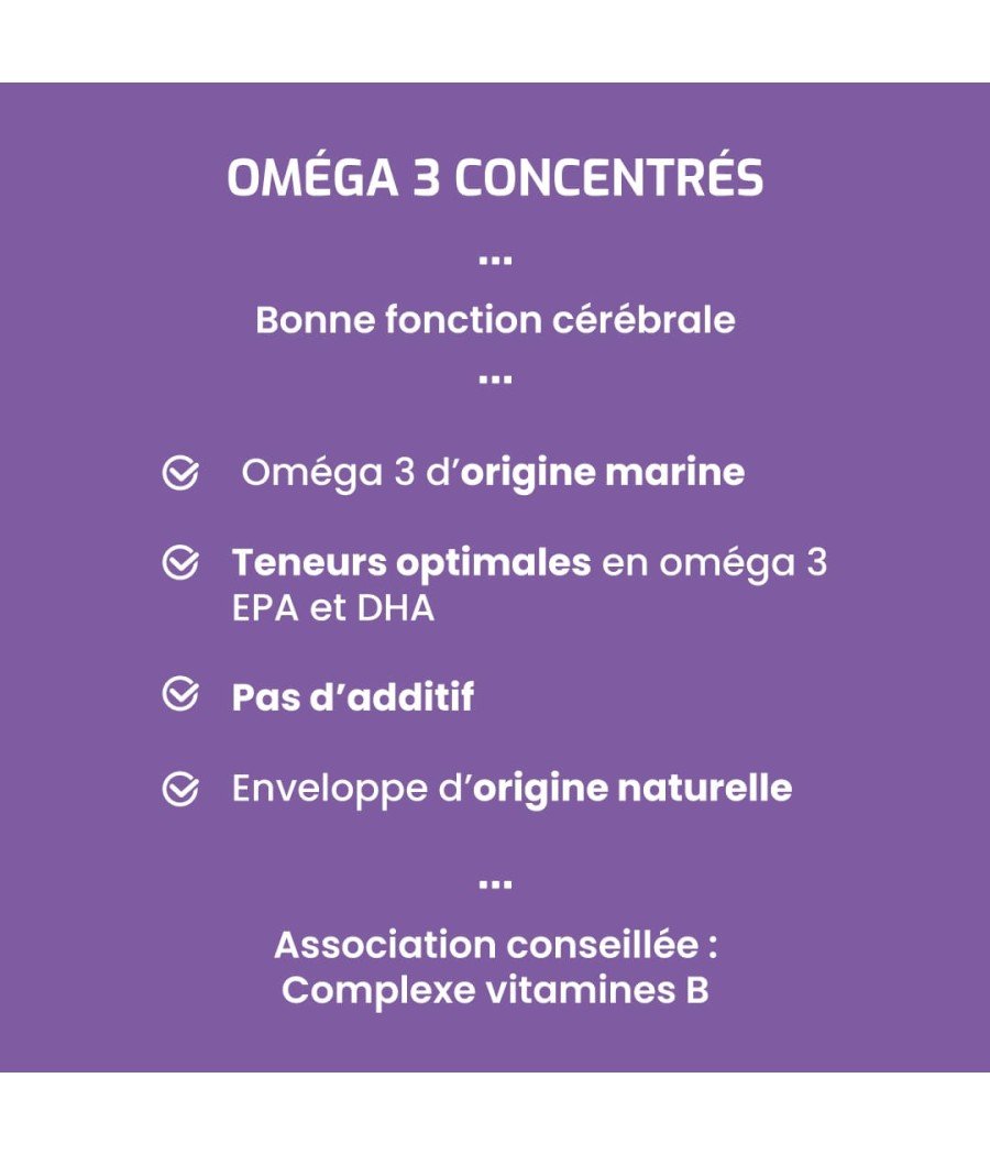 Complément alimentaire Oméga 3 concentrés