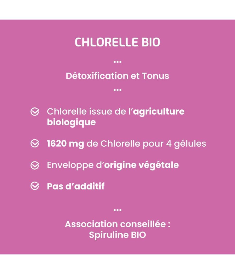 Complément alimentaire Chlorelle BIO