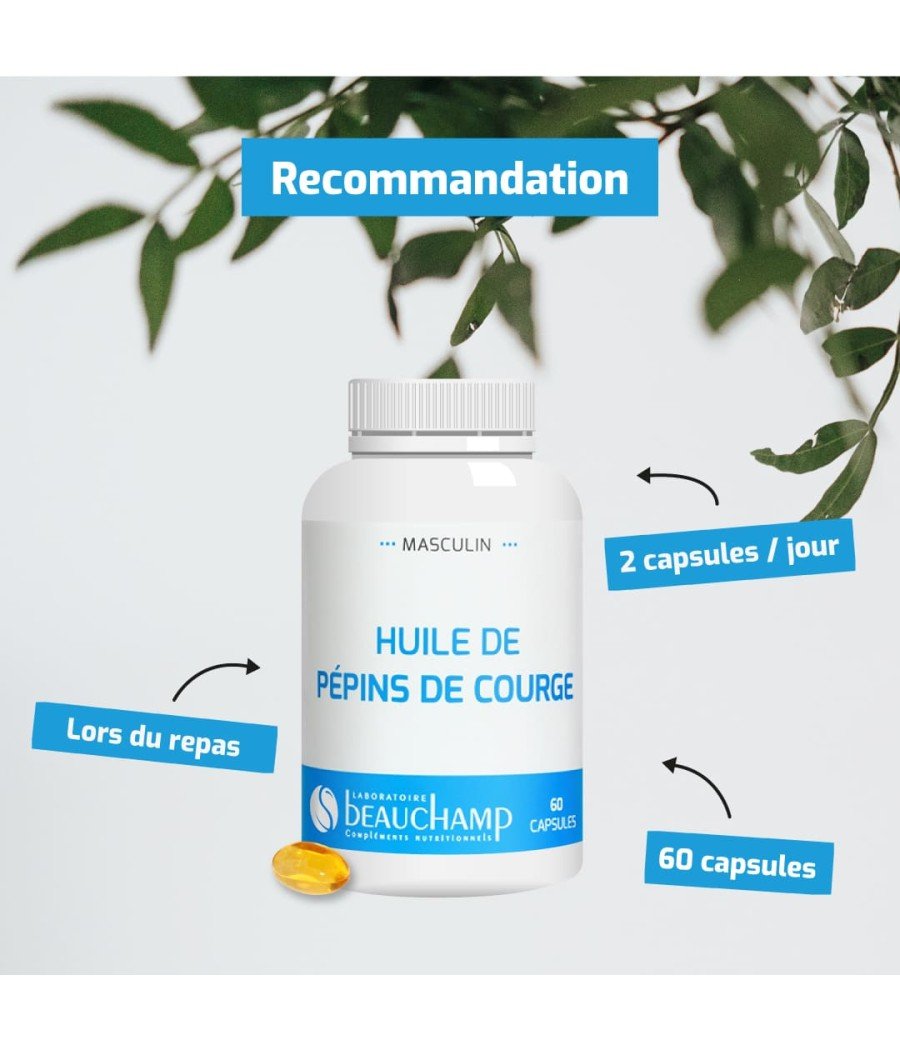 Capsules d'Huile de pépins de courge