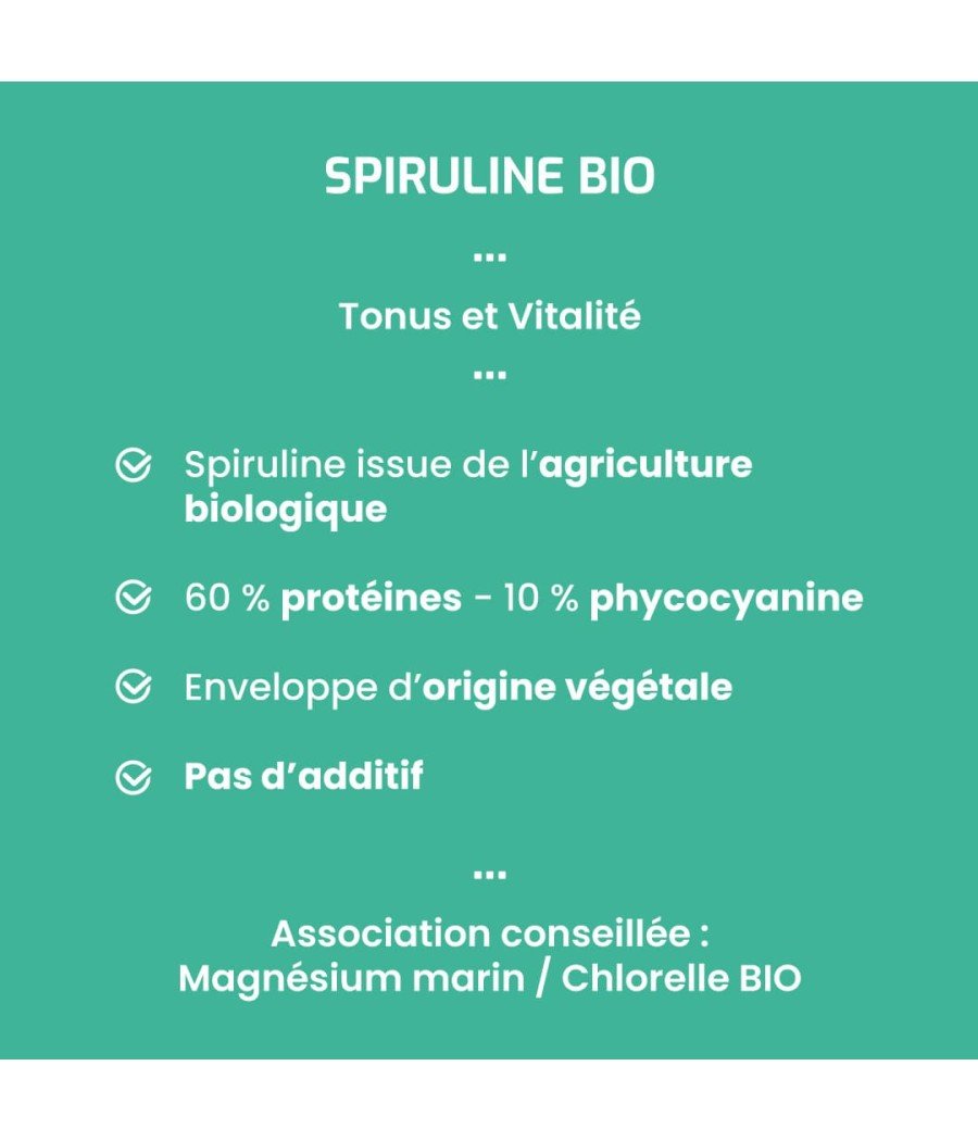 Complément alimentaire Spiruline BIO