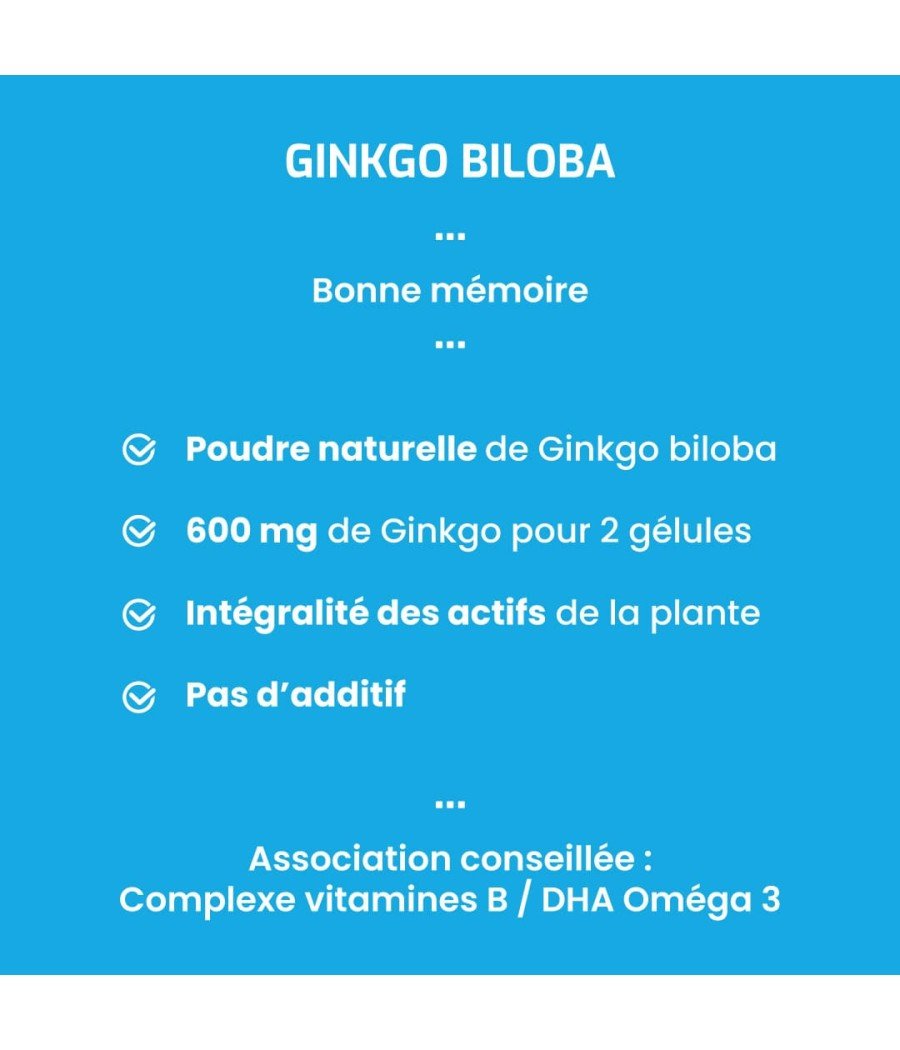 Complément alimentaire Ginkgo biloba